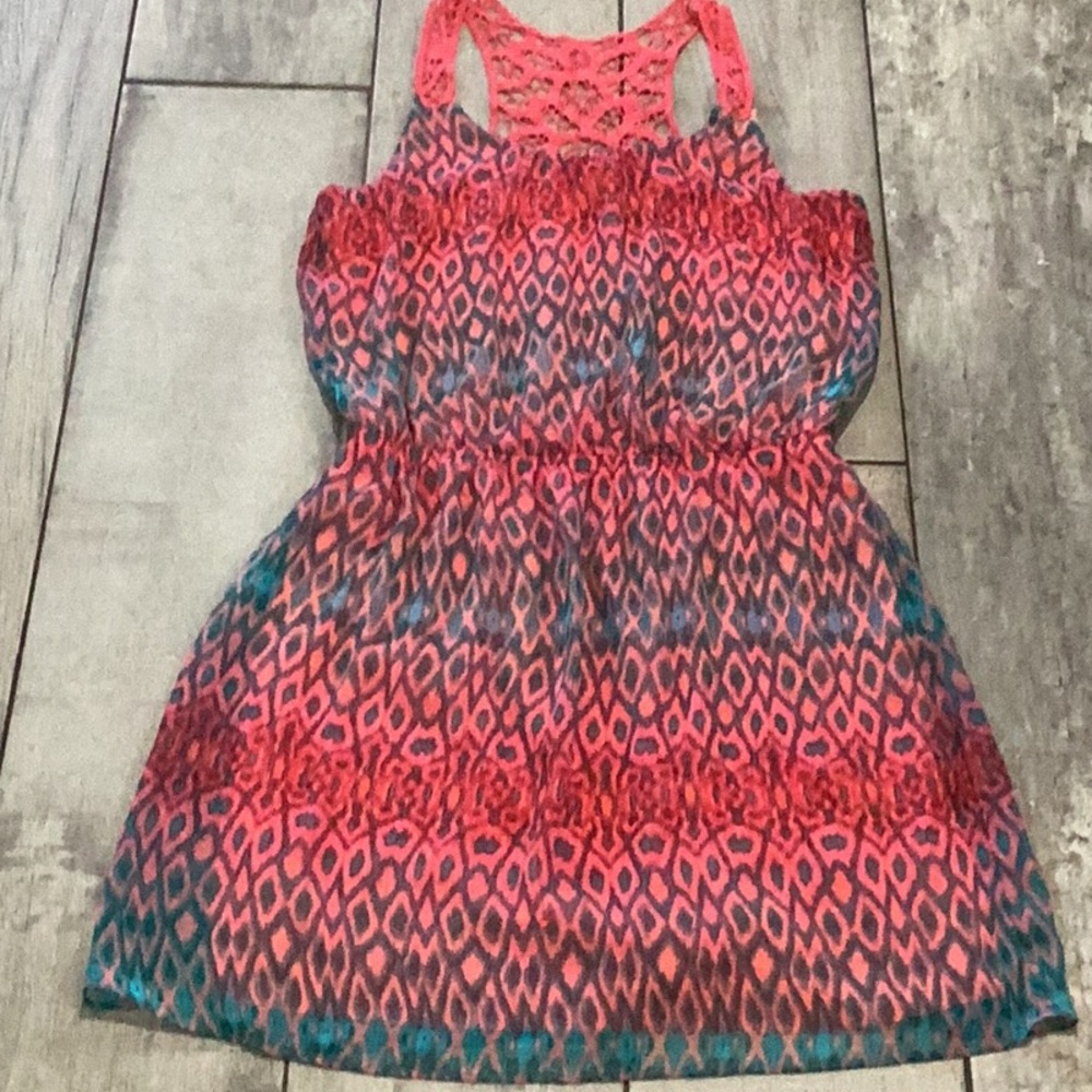 Express pink and gray  mini dress  size large